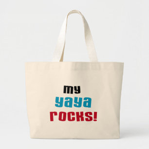My Yaya Rocks T shirts and Gifts Large Tote Bag