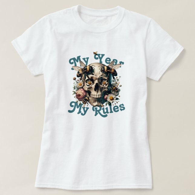 My Year My Rules Woman Power Xmas Custom Year T-Shirt (Design Front)