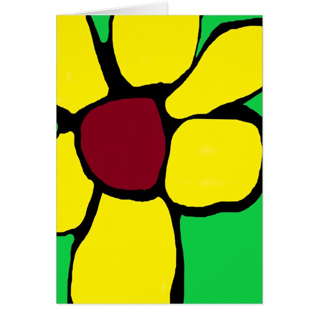 My Yellow flower Abstract Card (Front)