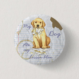 My Yellow Lab Ate my Lesson Plan 3 Cm Round Badge