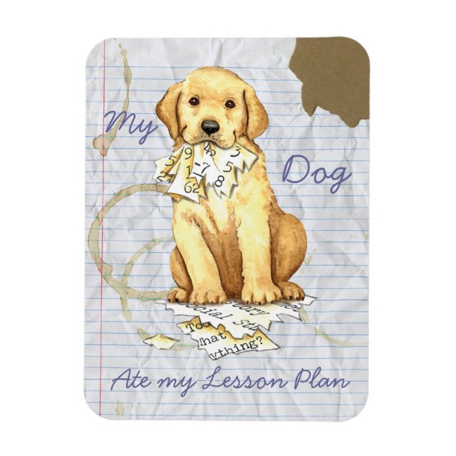 My Yellow Lab Ate my Lesson Plan Magnet (Vertical)