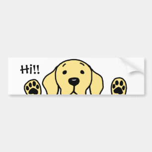 My Yellow Lab "Hi!!" Bumper Sticker