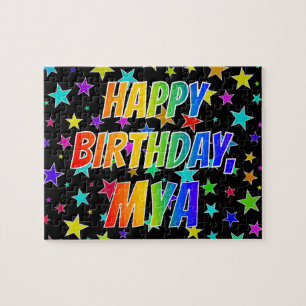 "MYA" First Name, Fun "HAPPY BIRTHDAY" Jigsaw Puzzle