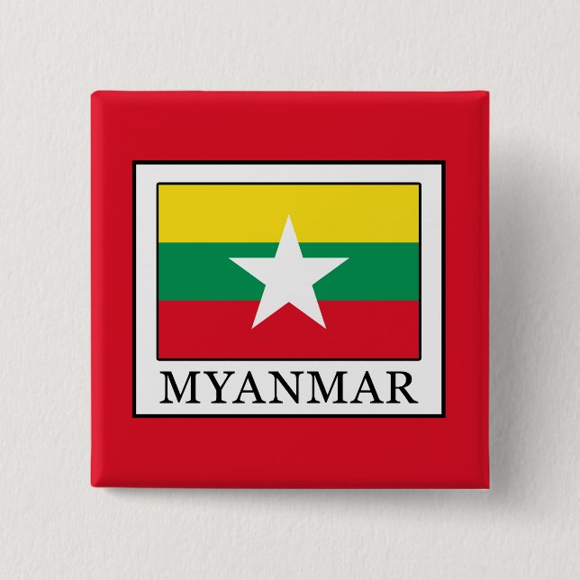 Myanmar 15 Cm Square Badge (Front)