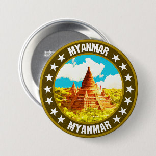 Myanmar 7.5 cm round badge