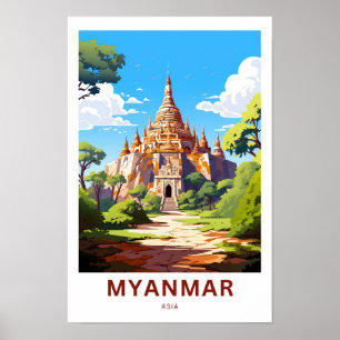 Myanmar Asia Travel Print