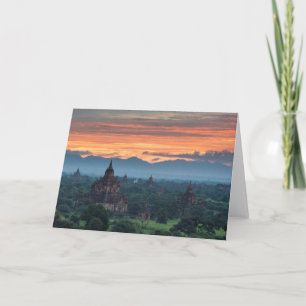 Myanmar, Bagan Sunrise Card