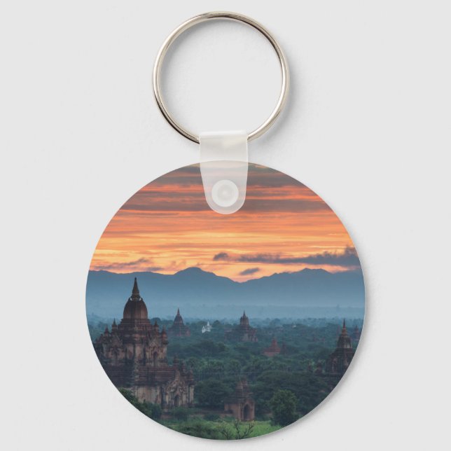Myanmar, Bagan Sunrise Key Ring (Front)