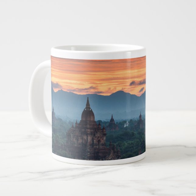 Myanmar, Bagan Sunrise Large Coffee Mug (Front Left)