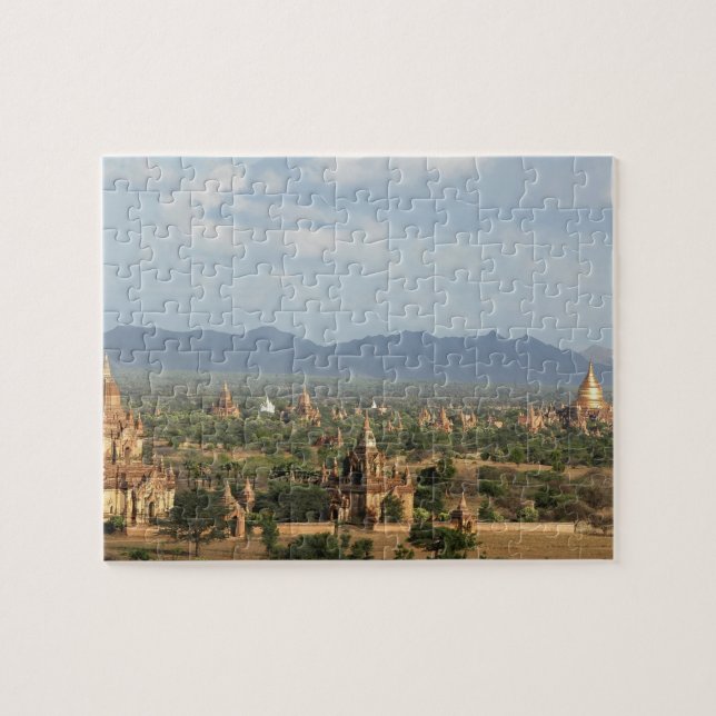 Myanmar, Bagan, Temple packed plain of Bagan and Jigsaw Puzzle (Horizontal)