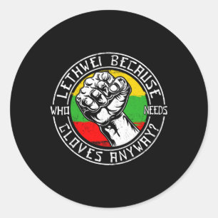 Myanmar Boxing Training School Burmese Boxer Lethw Classic Round Sticker