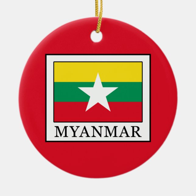 Myanmar Ceramic Tree Decoration (Front)