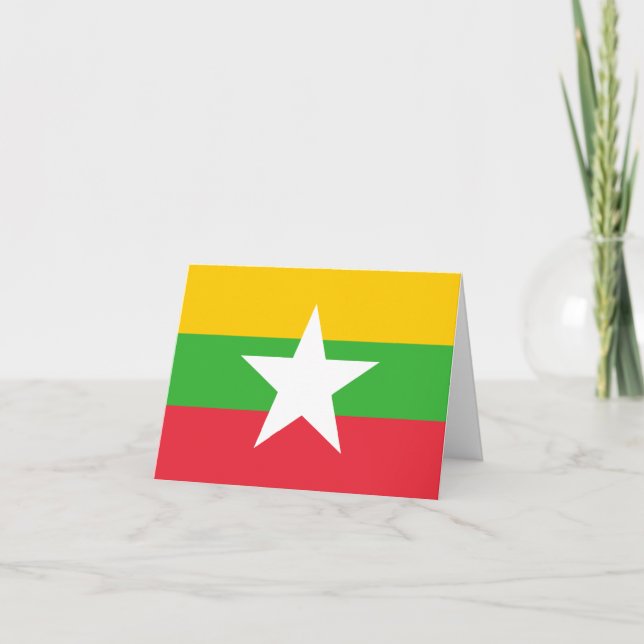 Myanmar Flag Card (Front)