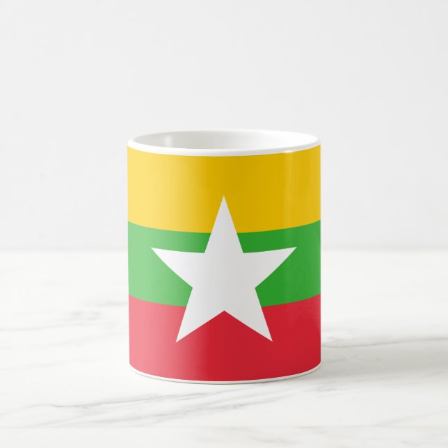 Myanmar Flag Coffee Mug (Center)