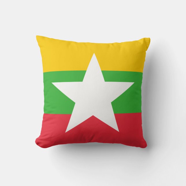 Myanmar Flag Cushion (Front)