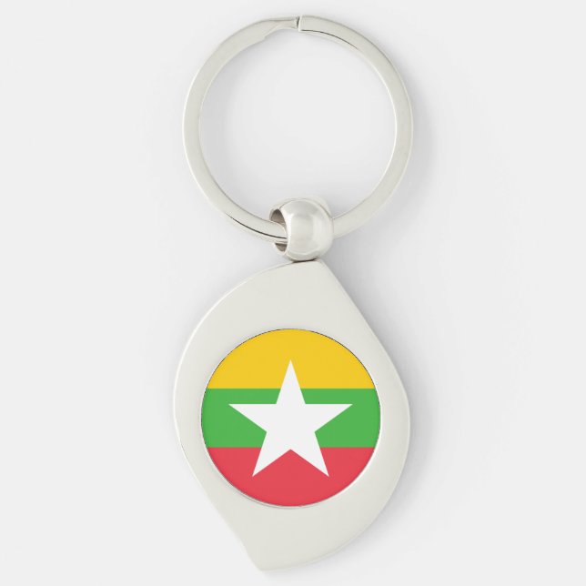 Myanmar Flag Key Ring (Front)