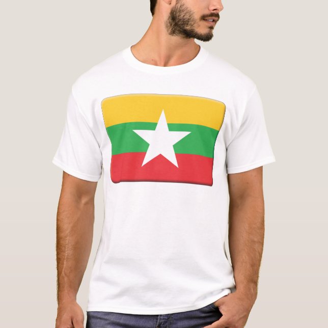 Myanmar Flag PERSONALIZE T-Shirt (Front)
