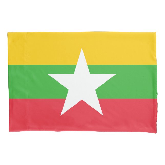Myanmar Flag Pillowcase (Front)