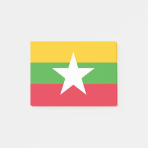 Myanmar Flag Post-it Notes