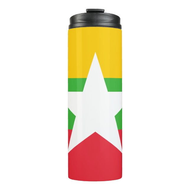 Myanmar Flag Thermal Tumbler (Front)