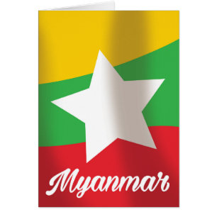 Myanmar Flag travel poster