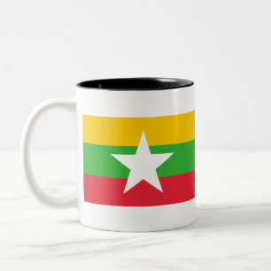 Myanmar Flag Two-Tone Coffee Mug