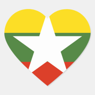 myanmar heart sticker