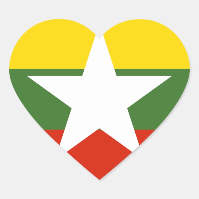 myanmar heart sticker (Front)