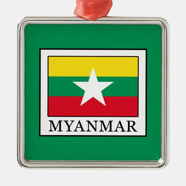 Myanmar Metal Tree Decoration (Front)