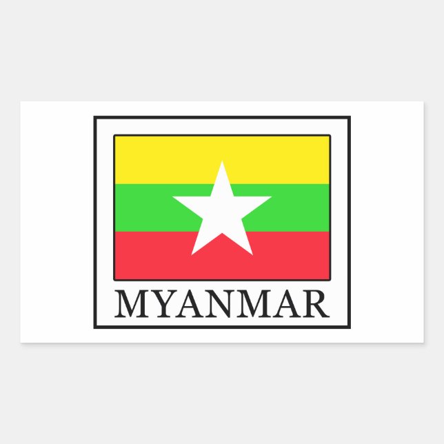 Myanmar Rectangular Sticker (Front)
