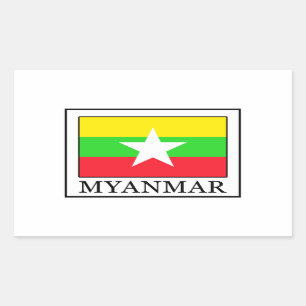 Myanmar Rectangular Sticker