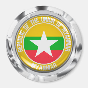 Myanmar Round Emblem Magnet