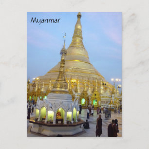 myanmar shwedagon postcard