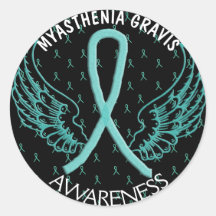 Myasthenia Gravis Angel Wings Warrior Sticker