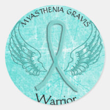 Myasthenia Gravis Angel Wings Warrior Sticker