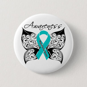 Myasthenia Gravis Awareness Butterfly 6 Cm Round Badge