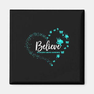 Myasthenia Gravis Awareness Butterfly Believe Magnet