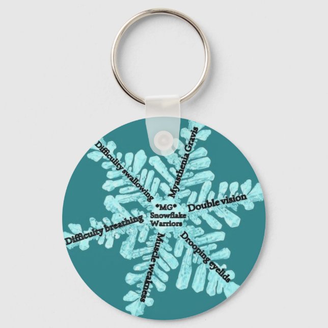 Myasthenia Gravis Awareness Button Keychain (Front)