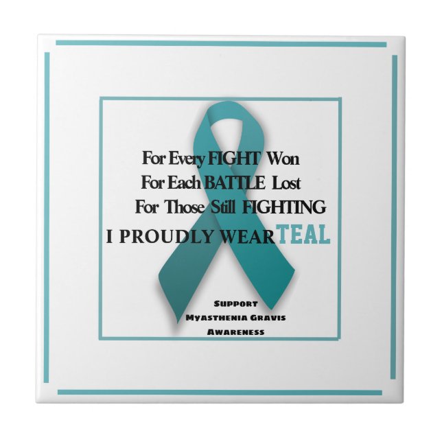 Myasthenia Gravis Awareness Ceramic Tile (Front)