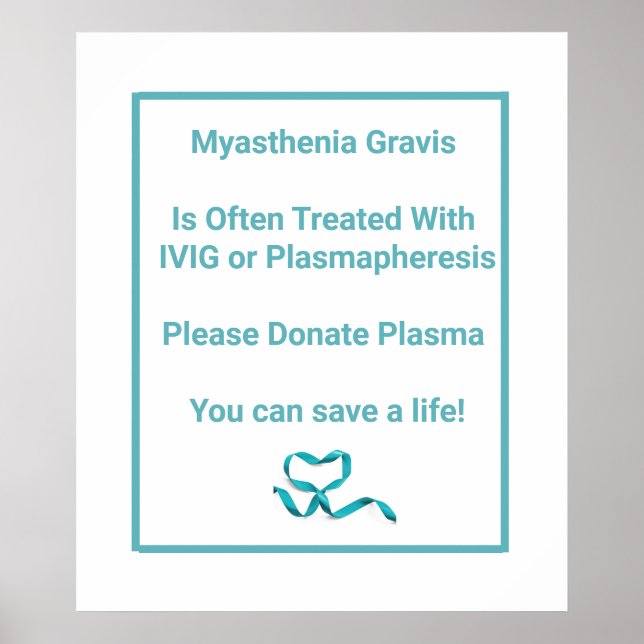 Myasthenia Gravis Awareness Poster (Front)