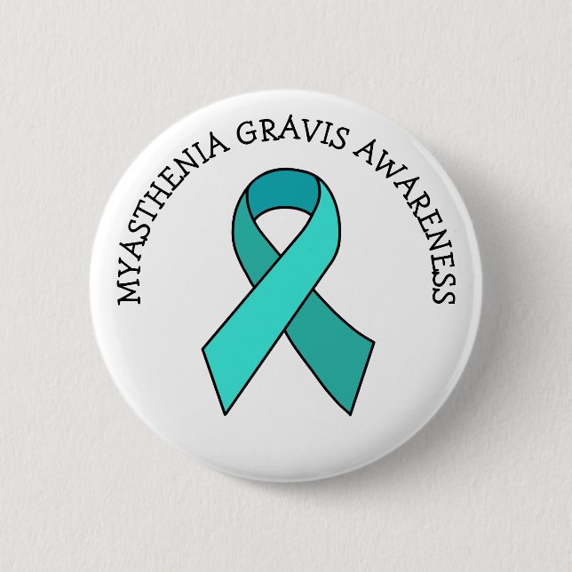 Myasthenia Gravis Awareness Ribbon 6 Cm Round Badge (Front)