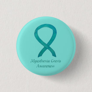 Myasthenia Gravis Awareness Ribbon Art Custom Pin