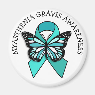 Myasthenia Gravis Awareness Ribbon Butterfly   Magnet