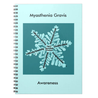 Myasthenia Gravis Awareness Teal Logo Notebook