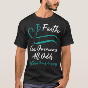 Myasthenia Gravis Awareness Teal Ribbon Christian T-Shirt
