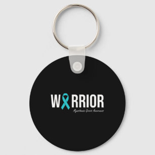 Myasthenia Gravis Awareness Teal Ribbon  Key Ring