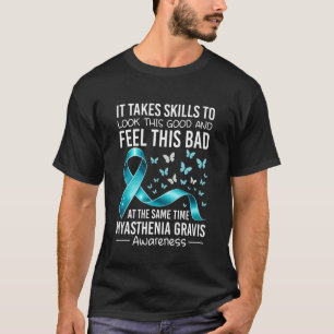 Myasthenia Gravis Awareness Teal Ribbon MG Awarene T-Shirt
