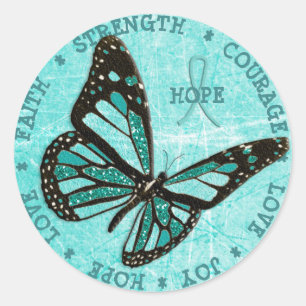 Myasthenia Gravis Hope Strength Butterfly Sticker
