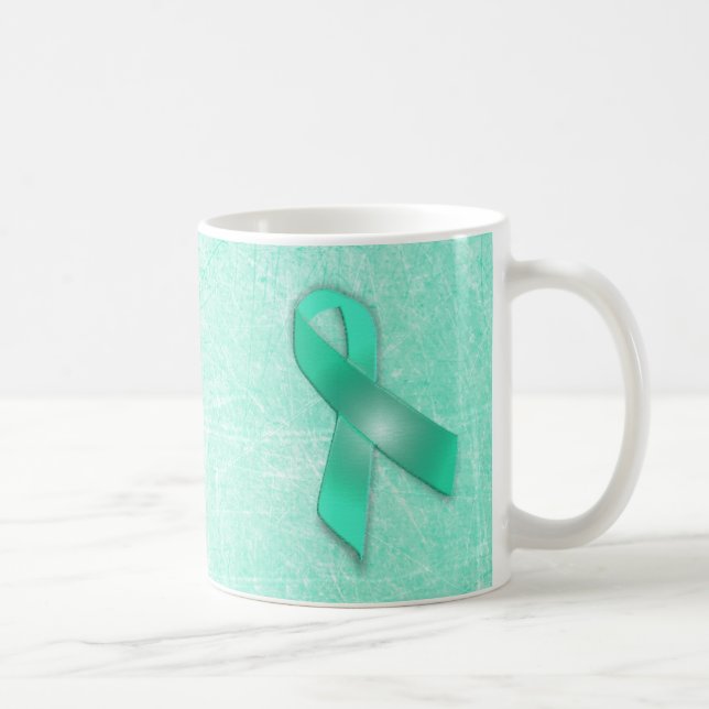 Myasthenia Gravis MG Awareness Coffee Mug Teal (Right)