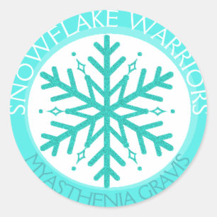Myasthenia Gravis Snowflake Warrior sticker